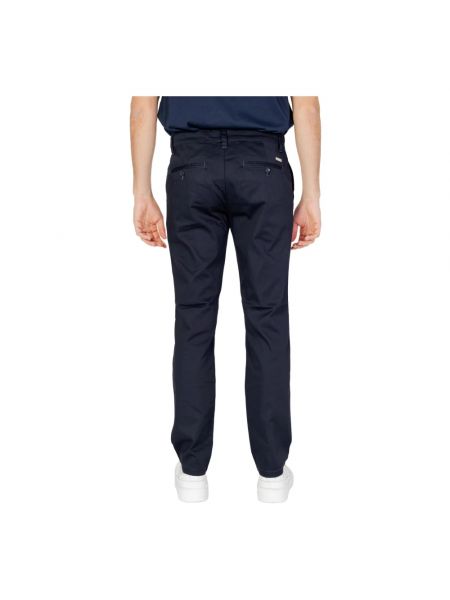 Pantalones chinos con cremallera de algodón Armani Exchange azul