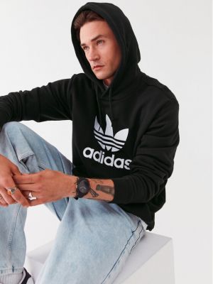 Džemperis su gobtuvu Adidas juoda
