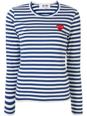 Randig t-shirt Comme Des Garçons Play blå