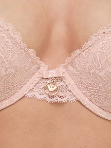 Biustonosz koronkowy Emporio Armani Underwear różowy