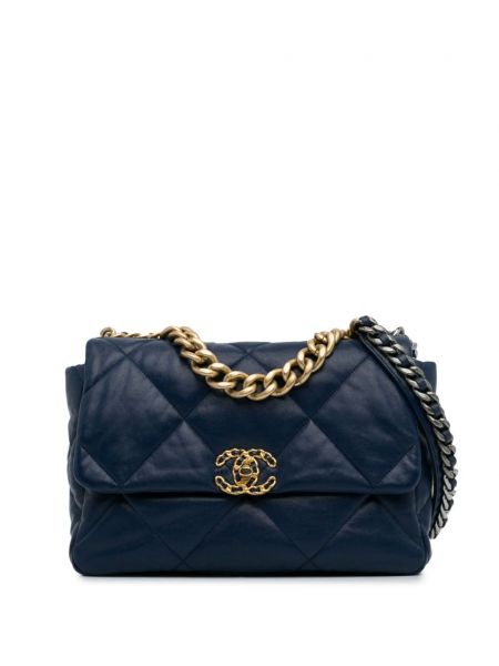 Sac large Chanel Pre-owned bleu