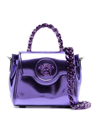 Чанта през рамо Versace виолетово