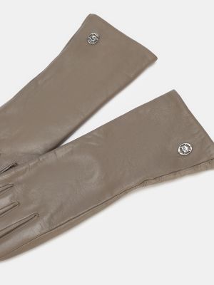 Кожаные перчатки Orsa серые