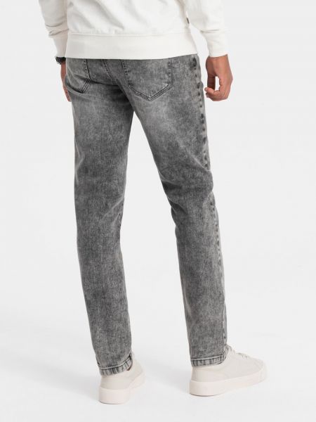 Priliehavé džínsy bežného strihu Ombre Clothing sivá