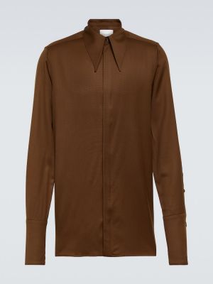 Camisa de lana King & Tuckfield marrón