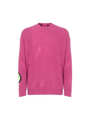 Sweter z alpaki retro Barrow różowy