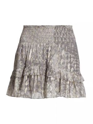 Шелковая юбка мини с принтом Ramy Brook