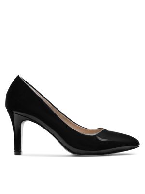 Полуотворени обувки с ток Clara Barson черно