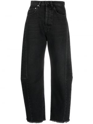Straight leg jeans a vita alta Semicouture nero