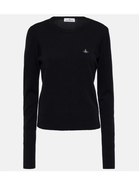 Кашемировый шерстяной свитер Vivienne Westwood черный