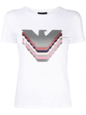 T-shirt con stampa Emporio Armani bianco