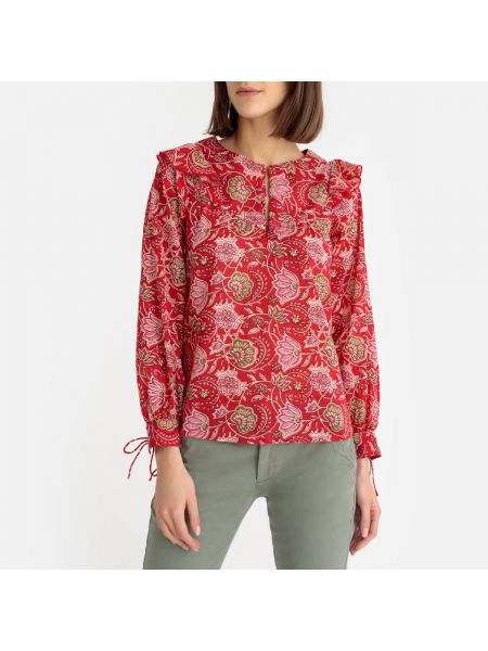 Блузка с рисунком с круглым вырезом Antik Batik, красная