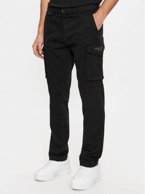 Slim fit kalhoty Aeronautica Militare černé