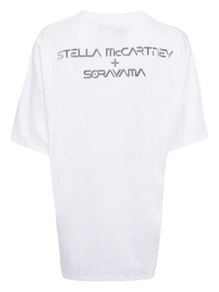 Kokvilnas t-krekls Stella Mccartney balts