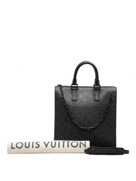 Shopperka skórzana retro Louis Vuitton Vintage czarna