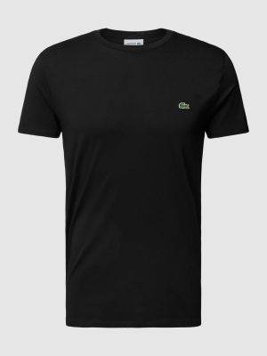 Koszulka w jednolitym kolorze Lacoste czarna