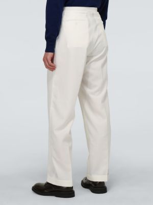 Pantaloni de lână plisate Winnie New York alb