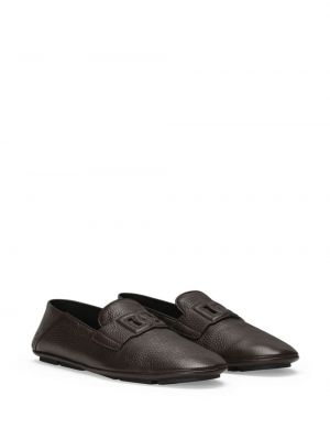 Nahast loafer-kingad Dolce & Gabbana pruun