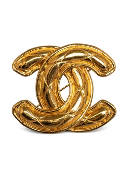Pikowana broszka Chanel Pre-owned złota