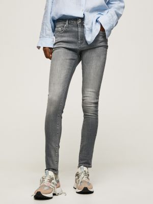 Skinny fit džínsy Pepe Jeans sivá