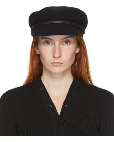 Шерстяная кепка Maison Michel, черная