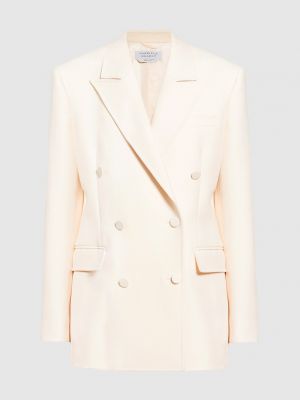 Шелковый шерстяной пиджак Gabriela Hearst белый