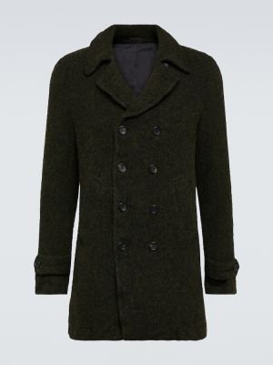 Μάλλινο παλτό Comme Des Garçons Homme Deux πράσινο