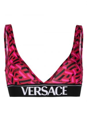 Trykt bralette Versace rød