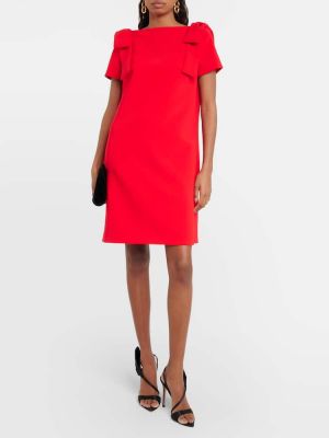 Mini robe en crêpe Carolina Herrera rouge