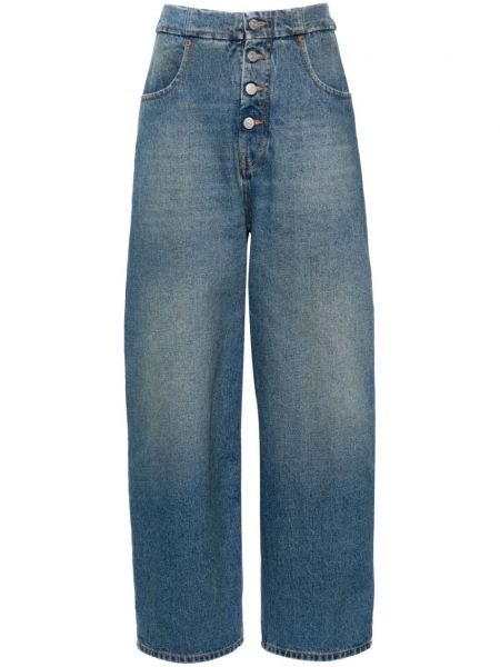 Jean 7/8 taille haute Mm6 Maison Margiela bleu