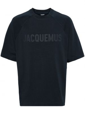 Тениска с принт Jacquemus синьо