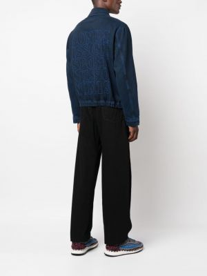 Haftowana kurtka jeansowa bawełniana Missoni niebieska