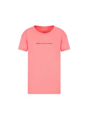 Koszulka Armani różowa