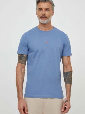 Памучна тениска с дълъг ръкав с апликация Balr. синьо