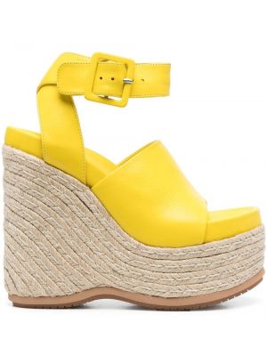 Sandales à talons compensés Paloma Barceló jaune