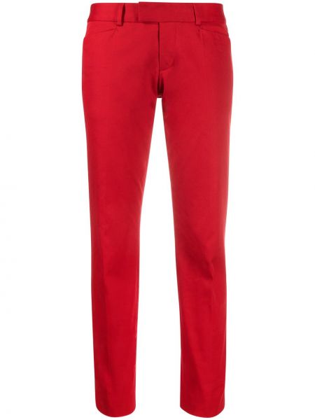 Pantalones rectos de cintura baja Dsquared2 rojo