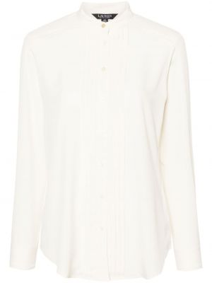 Koszula z krepy Lauren Ralph Lauren biała