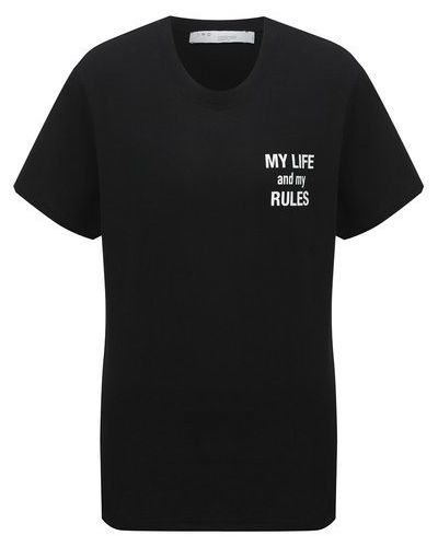 Хлопковая футболка Iro, черная