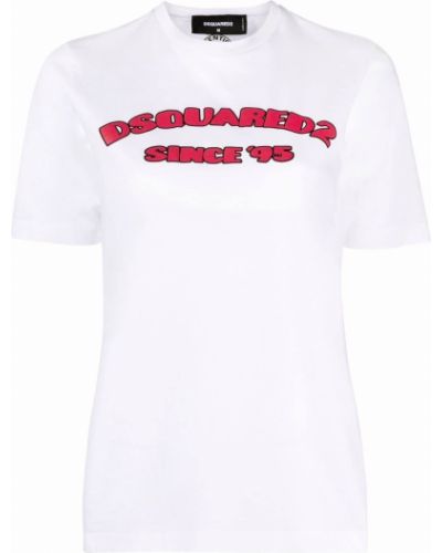 Camiseta con estampado Dsquared2 blanco