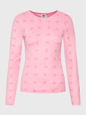 Блуза slim с принт Adidas розово
