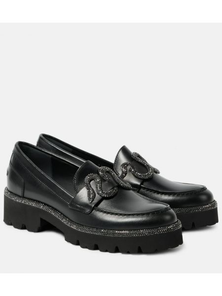 Skinn loafers Rene Caovilla svart