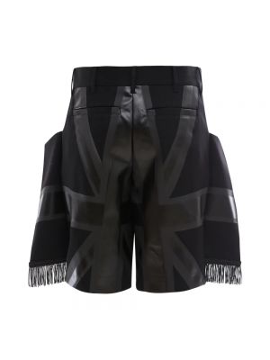 Pantalones cortos con flecos Burberry negro