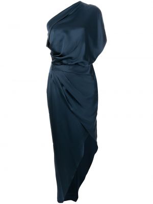 Asimetrična večerna obleka Michelle Mason modra