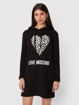 Плетена рокля Love Moschino черно