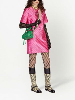 Kleid mit stickerei Gucci pink