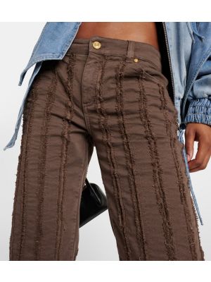 Pantalones de algodón Blumarine marrón