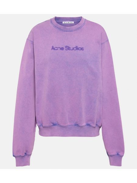 Jersey sweatshirt aus baumwoll Acne Studios lila