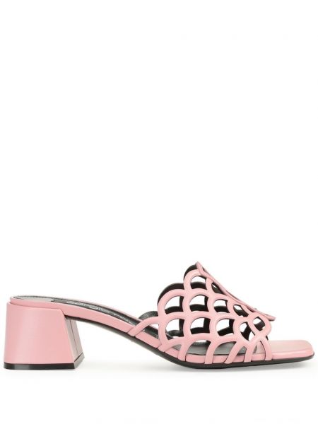 Kožené sandále Sergio Rossi ružová