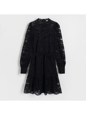 Sukienka mini koronkowa Reserved czarna