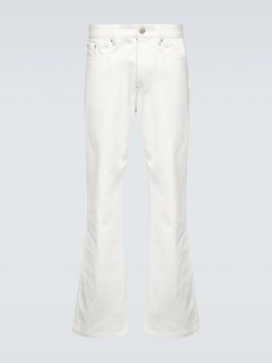 Straight fit džíny s vysokým pasem Ami Paris bílé